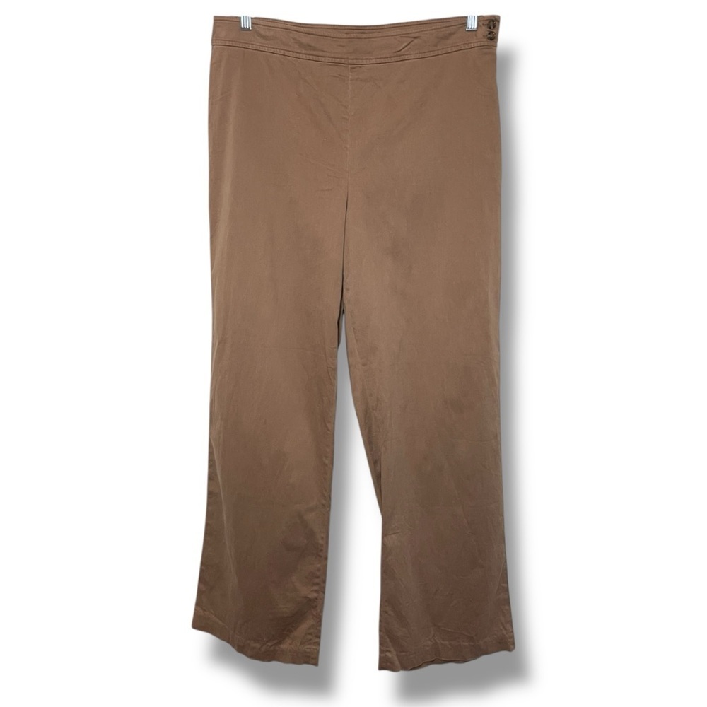 VINTAGE COLDWATER CREEK Light Brown High Rise Wide Leg Chinos, Size 14